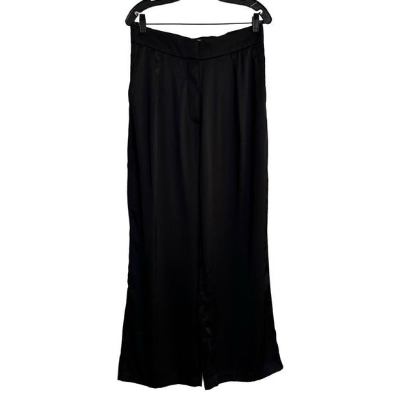 Abercrombie & Fitch Satin Tailored Wide Leg Pant 31 | 12 - Picture 3 of 10